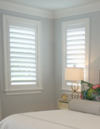 Plantation shutters with hidden tilt rods in San Antonio